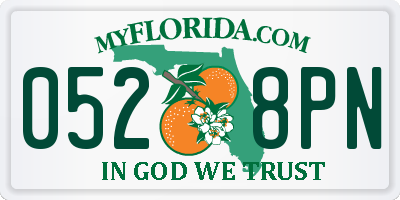 FL license plate 0528PN