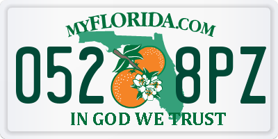 FL license plate 0528PZ