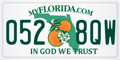 FL license plate 0528QW