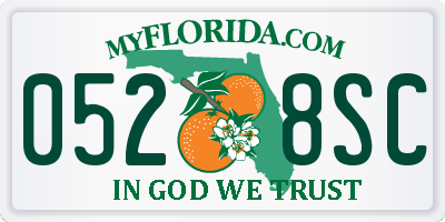FL license plate 0528SC
