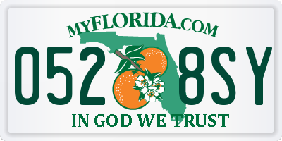 FL license plate 0528SY