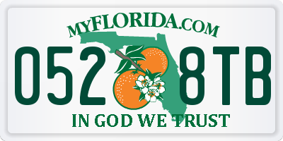 FL license plate 0528TB