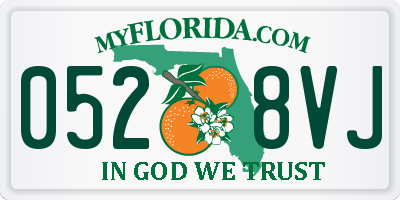FL license plate 0528VJ