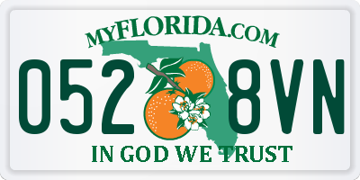 FL license plate 0528VN