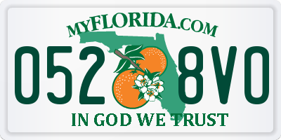 FL license plate 0528VO