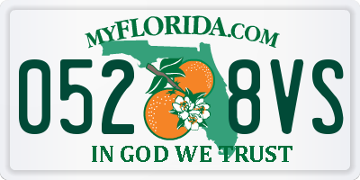 FL license plate 0528VS