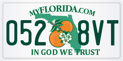 FL license plate 0528VT