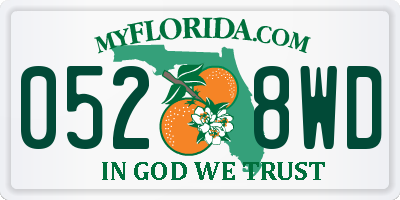 FL license plate 0528WD