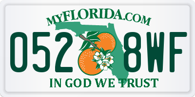 FL license plate 0528WF