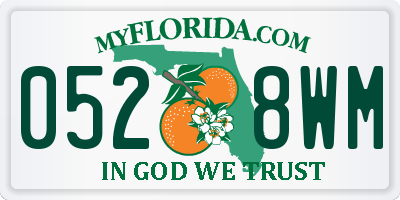 FL license plate 0528WM