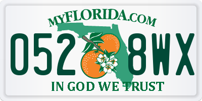 FL license plate 0528WX