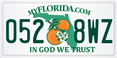 FL license plate 0528WZ
