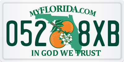 FL license plate 0528XB