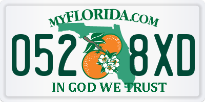 FL license plate 0528XD