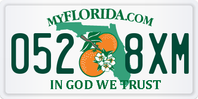 FL license plate 0528XM