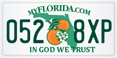 FL license plate 0528XP