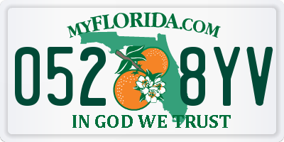 FL license plate 0528YV
