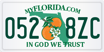 FL license plate 0528ZC