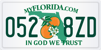 FL license plate 0528ZD