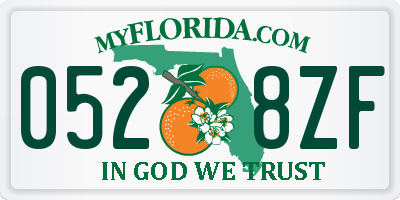 FL license plate 0528ZF