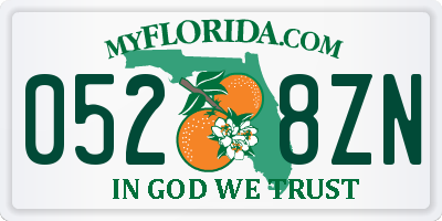 FL license plate 0528ZN