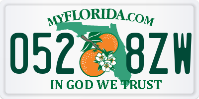 FL license plate 0528ZW