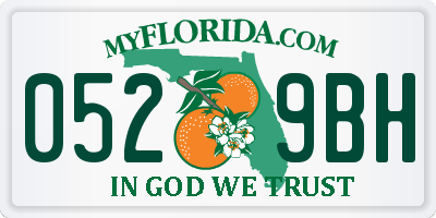 FL license plate 0529BH