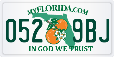 FL license plate 0529BJ