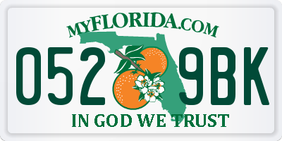 FL license plate 0529BK