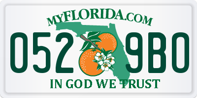 FL license plate 0529BO
