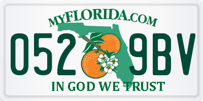 FL license plate 0529BV