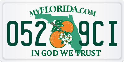 FL license plate 0529CI