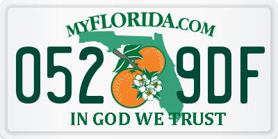 FL license plate 0529DF