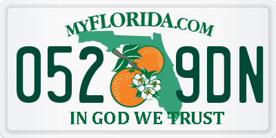 FL license plate 0529DN