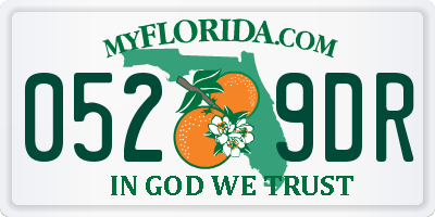 FL license plate 0529DR