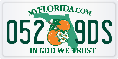 FL license plate 0529DS
