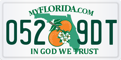 FL license plate 0529DT