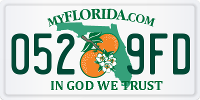FL license plate 0529FD
