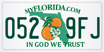 FL license plate 0529FJ