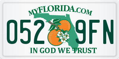 FL license plate 0529FN