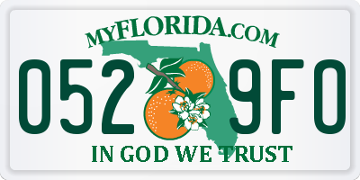 FL license plate 0529FO