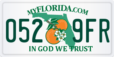 FL license plate 0529FR