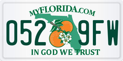 FL license plate 0529FW
