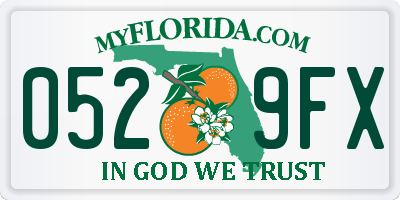 FL license plate 0529FX