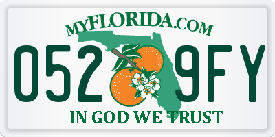 FL license plate 0529FY