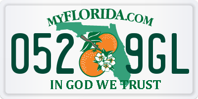 FL license plate 0529GL