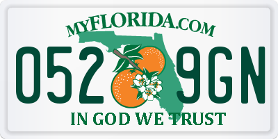 FL license plate 0529GN