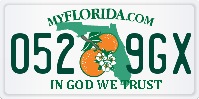 FL license plate 0529GX