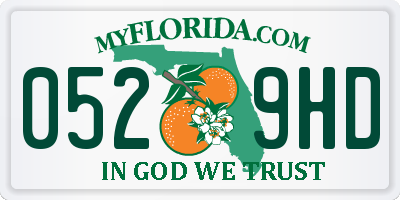 FL license plate 0529HD