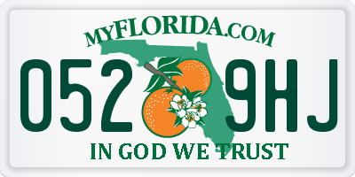 FL license plate 0529HJ